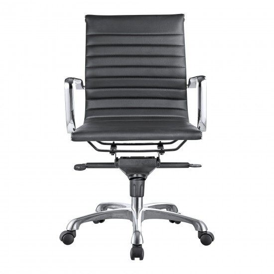 OMEGA SWIVEL OFFICE CHAIR LOW BACK BLACK