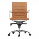 OMEGA SWIVEL OFFICE CHAIR LOW BACK TAN