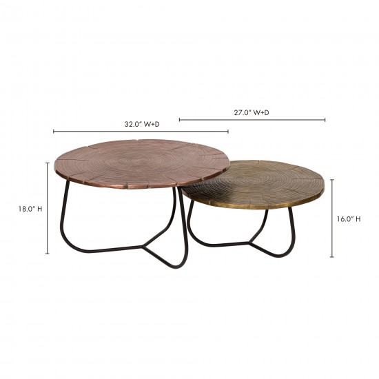 CROSS SECTION TABLES SET OF 2