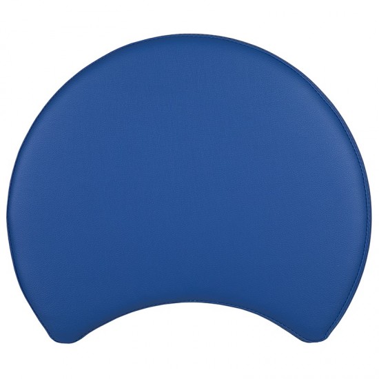 Soft Seating Collaborative Moon for Classrooms and Common Spaces - 18" Seat Height (Blue)