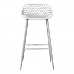 PIAZZA OUTDOOR BARSTOOL WHITE-M2