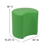 Soft Seating Collaborative Moon for Classrooms and Common Spaces - 18" Seat Height (Green)