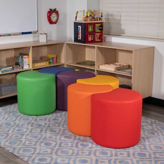 Soft Seating Collaborative Moon for Classrooms and Common Spaces - 18" Seat Height (Green)