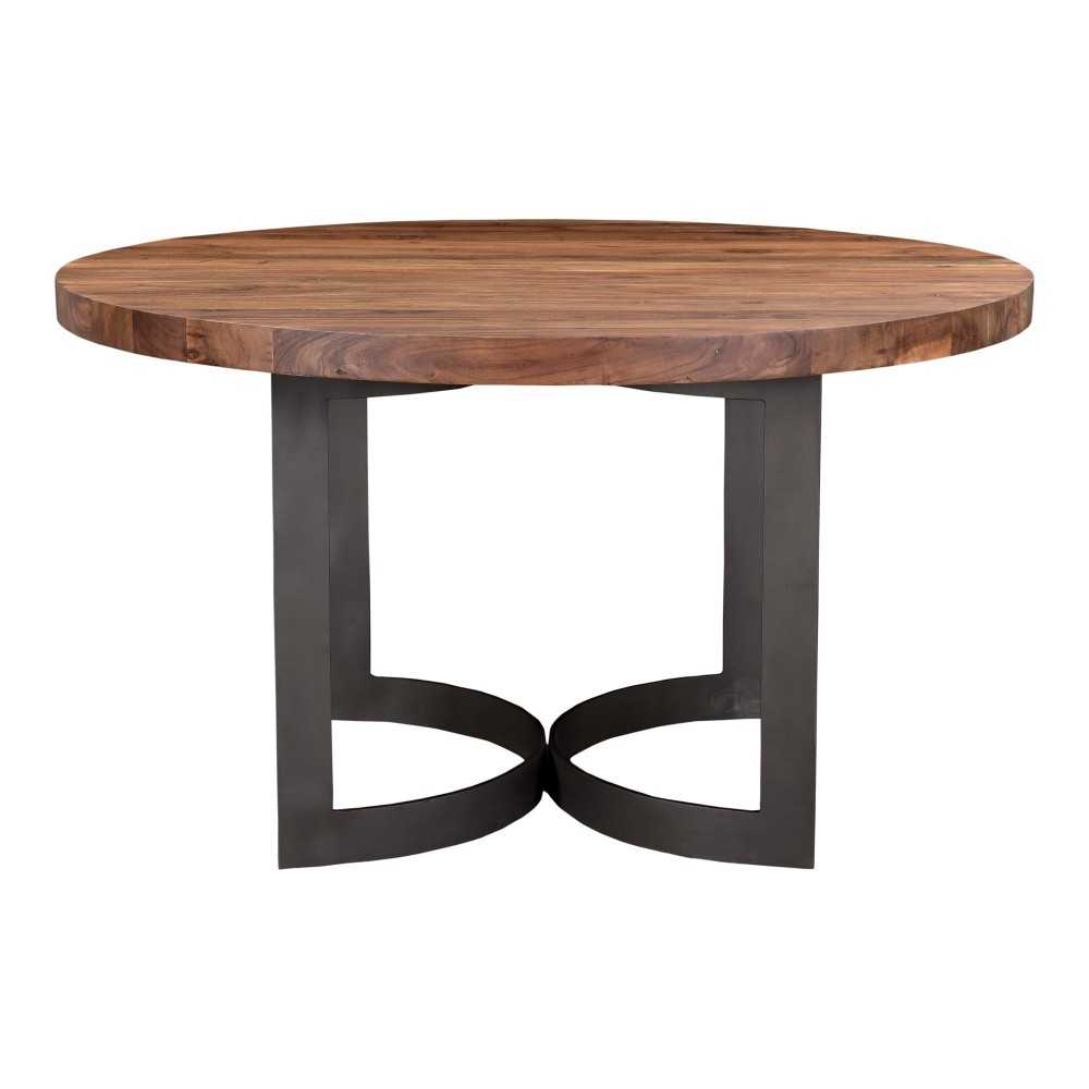 BENT ROUND DINING TABLE 54" SMOKED