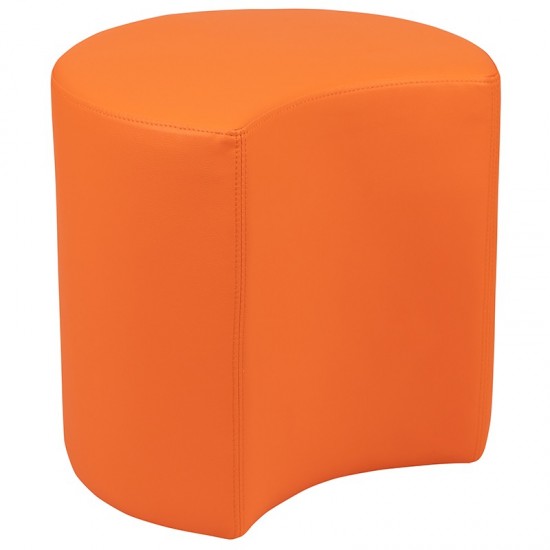 Soft Seating Collaborative Moon for Classrooms and Common Spaces - 18" Seat Height (Orange)