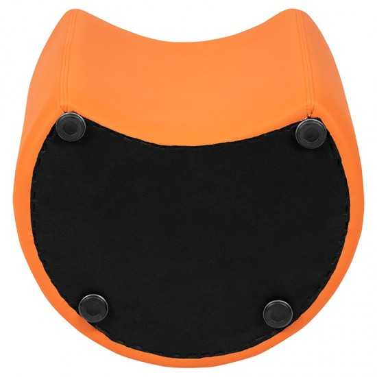 Soft Seating Collaborative Moon for Classrooms and Common Spaces - 18" Seat Height (Orange)