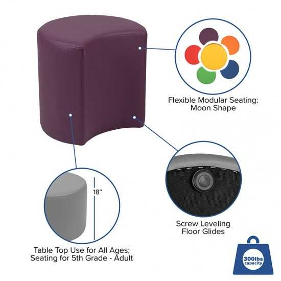 Soft Seating Collaborative Moon for Classrooms and Common Spaces - 18" Seat Height (Purple)