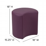 Soft Seating Collaborative Moon for Classrooms and Common Spaces - 18" Seat Height (Purple)