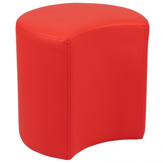 Soft Seating Collaborative Moon for Classrooms and Common Spaces - 18" Seat Height (Red)