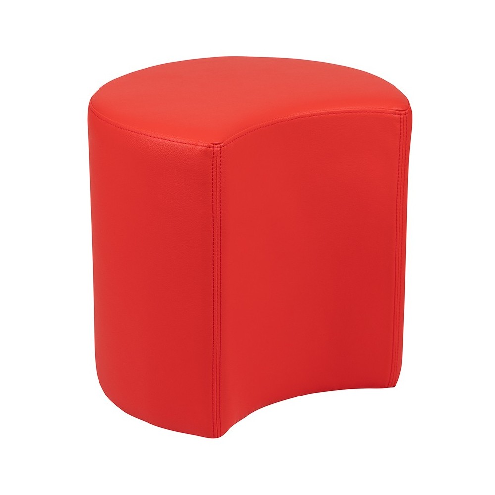 Soft Seating Collaborative Moon for Classrooms and Common Spaces - 18" Seat Height (Red)