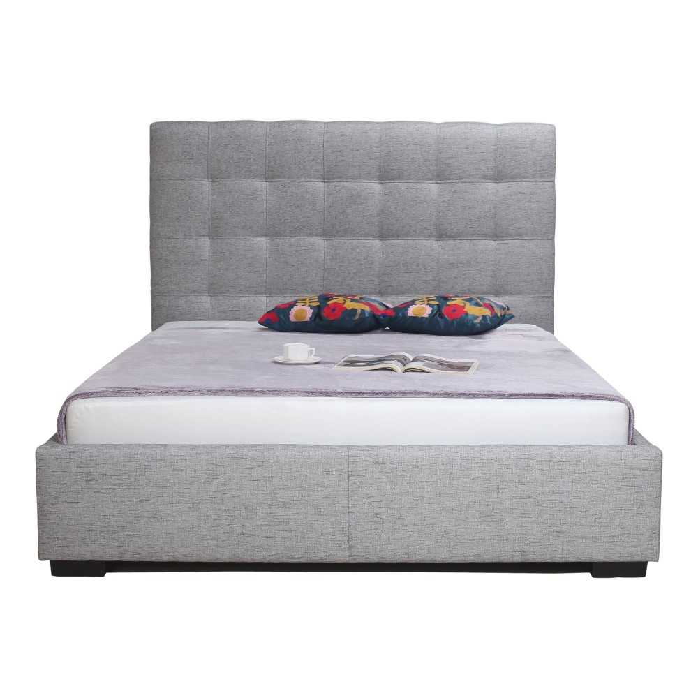 BELLE STORAGE BED KING LIGHT GREY FABRIC