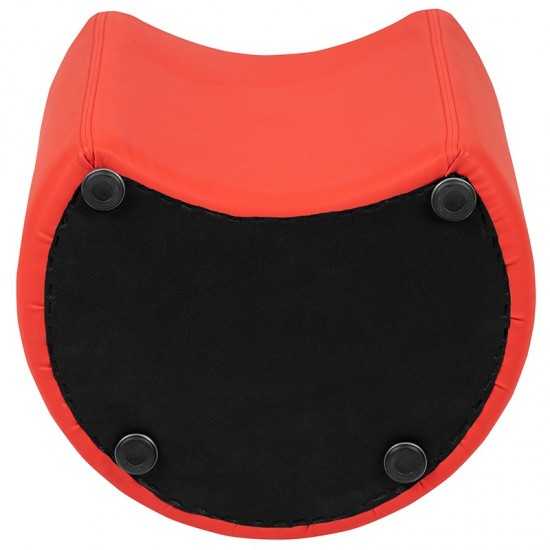 Soft Seating Collaborative Moon for Classrooms and Common Spaces - 18" Seat Height (Red)