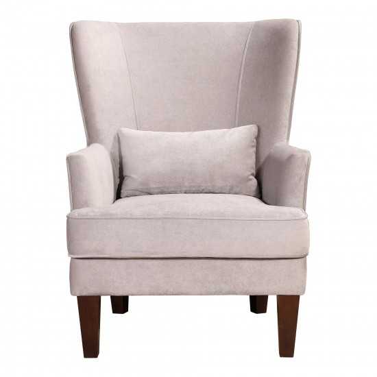 PRINCE ARM CHAIR GREY VELVET