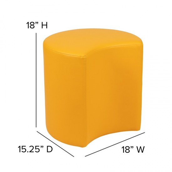 Soft Seating Collaborative Moon for Classrooms and Common Spaces - 18" Seat Height (Yellow)