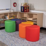 Soft Seating Collaborative Moon for Classrooms and Common Spaces - 18" Seat Height (Yellow)