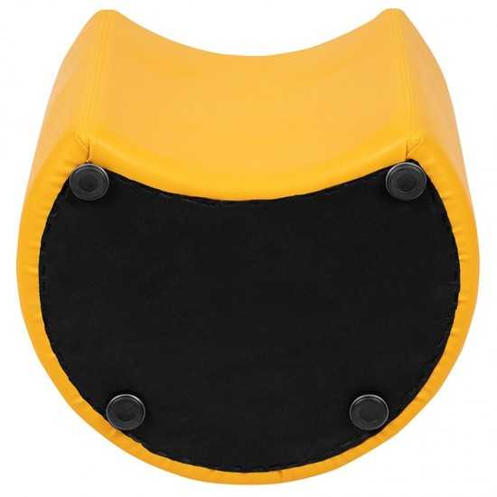 Soft Seating Collaborative Moon for Classrooms and Common Spaces - 18" Seat Height (Yellow)