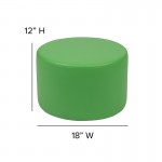 Soft Seating Collaborative Circle for Classrooms and Daycares - 12" Seat Height (Green)