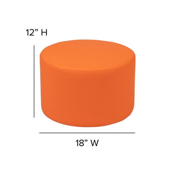 Soft Seating Collaborative Circle for Classrooms and Daycares - 12" Seat Height (Orange)