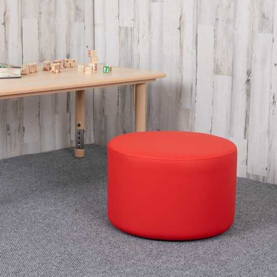 Soft Seating Collaborative Circle for Classrooms and Daycares - 12" Seat Height (Red)