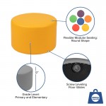 Soft Seating Collaborative Circle for Classrooms and Daycares - 12" Seat Height (Yellow)