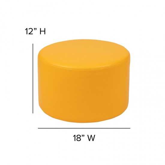 Soft Seating Collaborative Circle for Classrooms and Daycares - 12" Seat Height (Yellow)