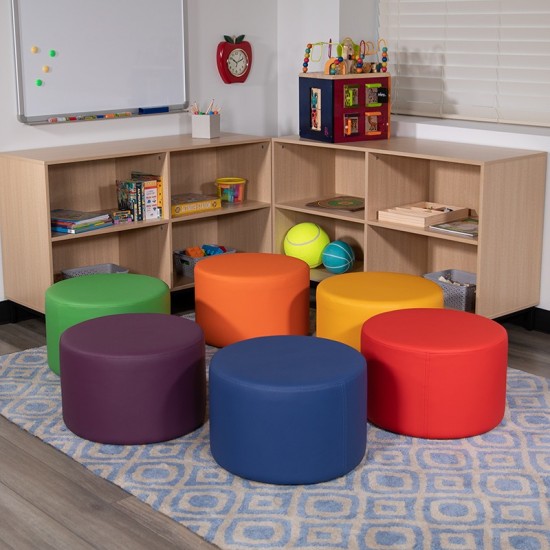 Soft Seating Collaborative Circle for Classrooms and Daycares - 12" Seat Height (Yellow)