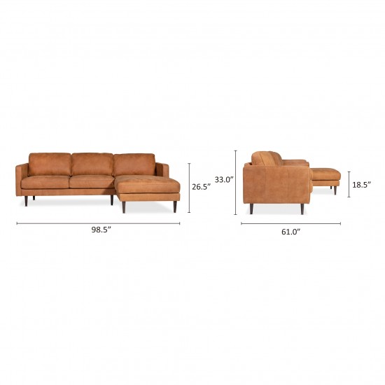 UNWIND SECTIONAL GINGERSNAP RIGHT