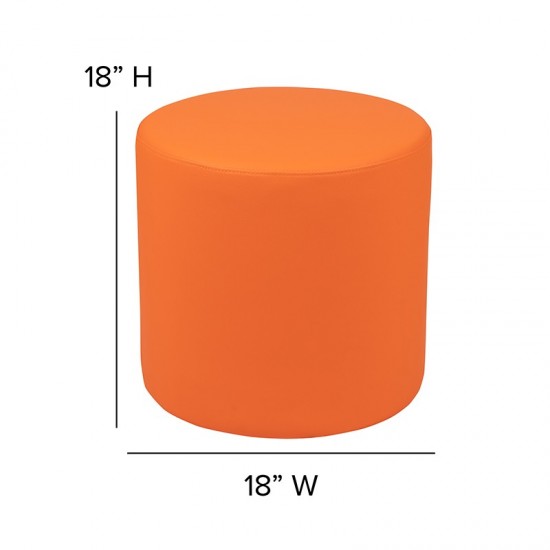 Soft Seating Collaborative Circle for Classrooms and Common Spaces - 18" Seat Height (Orange)