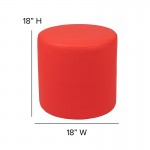 Soft Seating Collaborative Circle for Classrooms and Common Spaces - 18" Seat Height (Red)