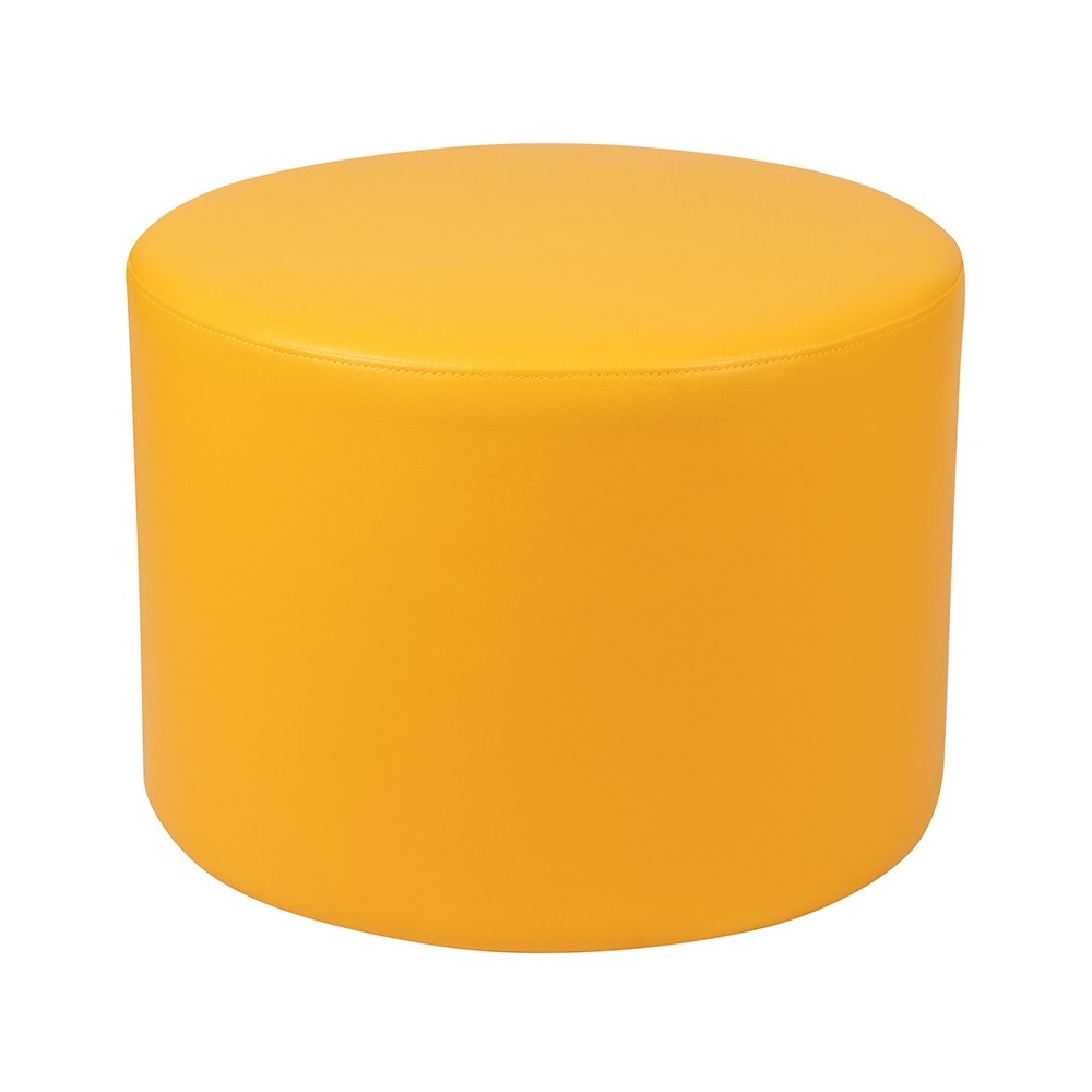 Large Soft Seating Collaborative Circle for Classrooms and Common Spaces - Yellow (18" Height x 24" Diameter)