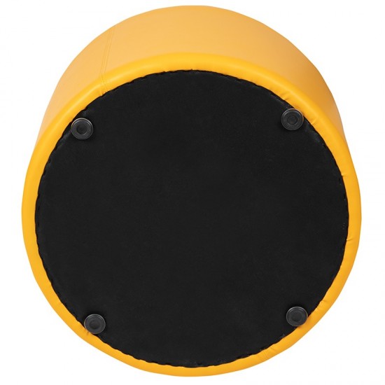 Large Soft Seating Collaborative Circle for Classrooms and Common Spaces - Yellow (18" Height x 24" Diameter)