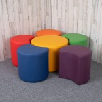 Soft Seating Collaborative Flower Set for Classrooms and Common Spaces - Assorted Colors (18"H)