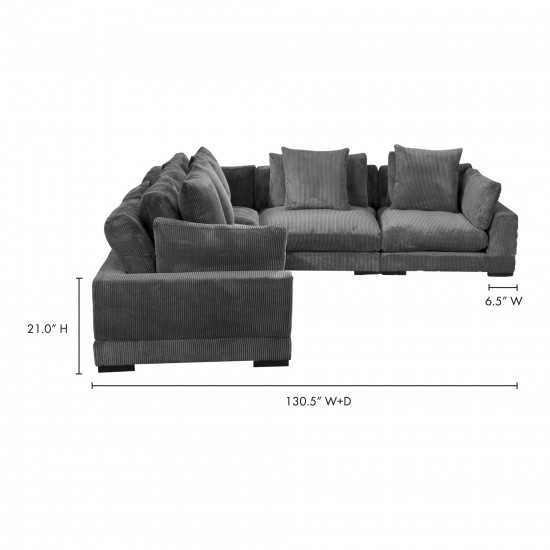 TUMBLE CLASSIC L MODULAR SECTIONAL CHARCOAL