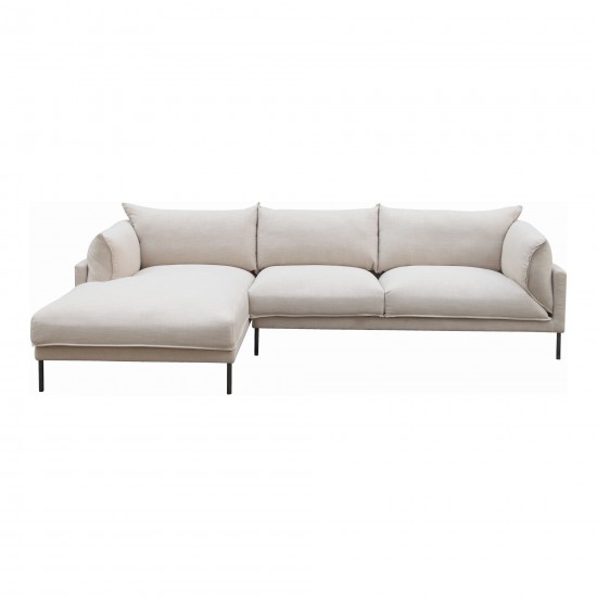 JAMARA SECTIONAL LEFT SANDY BEIGE