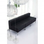 Contemporary Black LeatherSoft Middle Chair