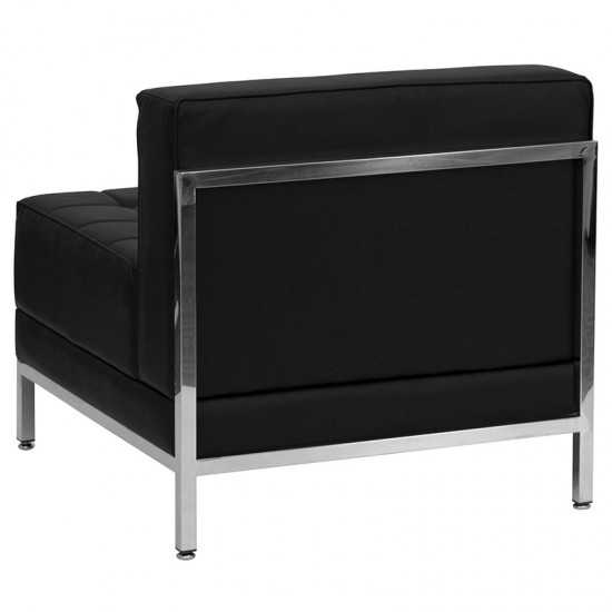 Contemporary Black LeatherSoft Middle Chair