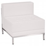 Contemporary Melrose White LeatherSoft Middle Chair