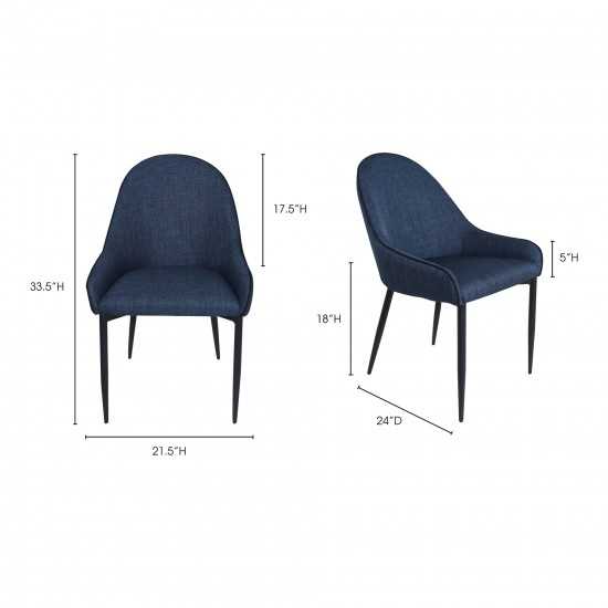 LAPIS DINING CHAIR DARK BLUE-M2