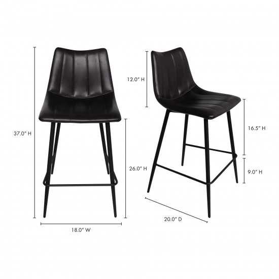 ALIBI COUNTER STOOL MATTE BLACK-M2