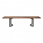 BENT DINING TABLE LARGE SMOKED