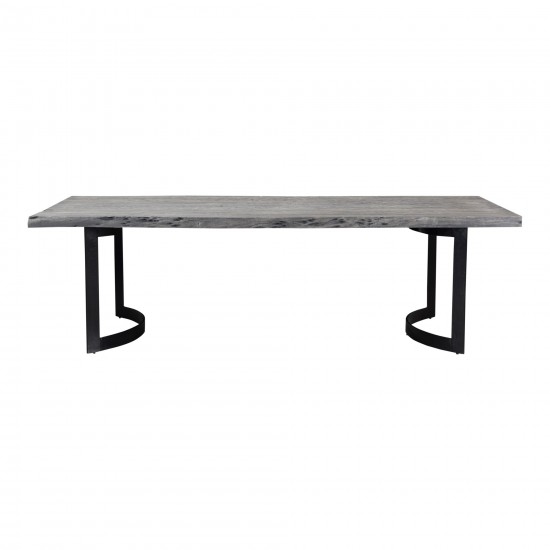 BENT DINING TABLE SMALL WEATHERED GREY