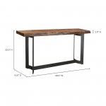 BENT CONSOLE TABLE SMOKED