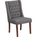 HERCULES Preston Series Gray Fabric Tufted Parsons Chair