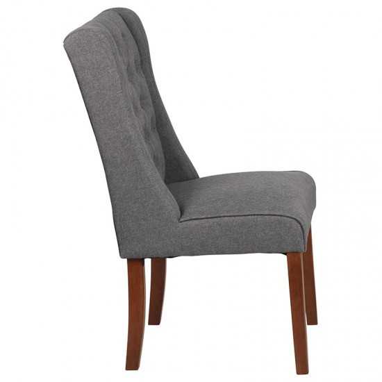 HERCULES Preston Series Gray Fabric Tufted Parsons Chair