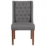 HERCULES Preston Series Gray Fabric Tufted Parsons Chair