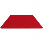 22.5''W x 45''L Trapezoid Red HP Laminate Activity Table - Standard Height Adjustable Legs