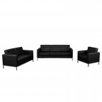 HERCULES Lacey Series Reception Set in Black LeatherSoft