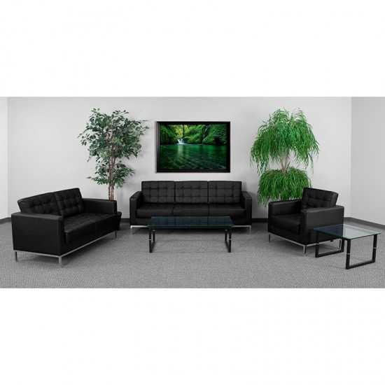 HERCULES Lacey Series Reception Set in Black LeatherSoft