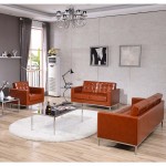 HERCULES Lacey Series Reception Set in Cognac LeatherSoft