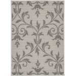 Rug Unique Loom Outdoor Botanical Gray Rectangular 2' 2 x 3' 0